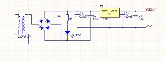 简单方法制作220V转12V直流稳压电压