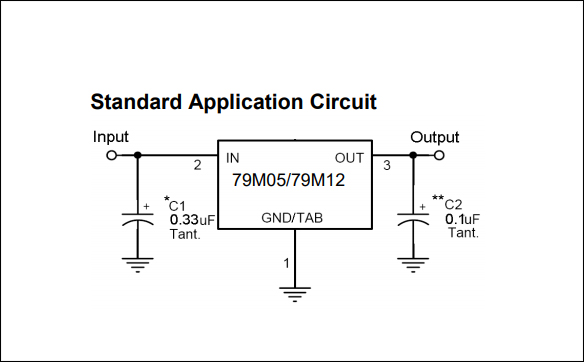 79M05,79M12标准应用电路