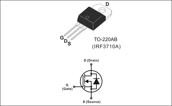 IRF3710,场效应MOS管封装和电路符号