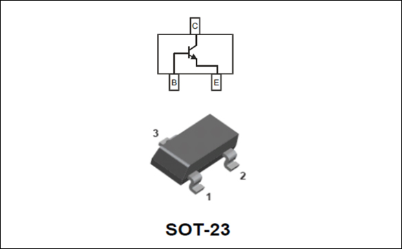MMBT3904晶体管的电路符号