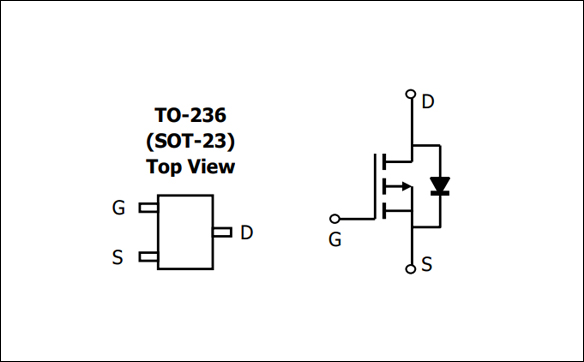 AO3401,SOT23MOS场效应管 封装 引脚图 电路符号