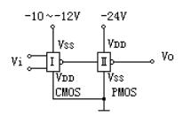 CMOS-PMOS集成电路接口