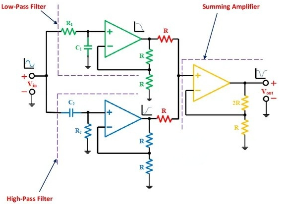 有源陷波滤波器电路