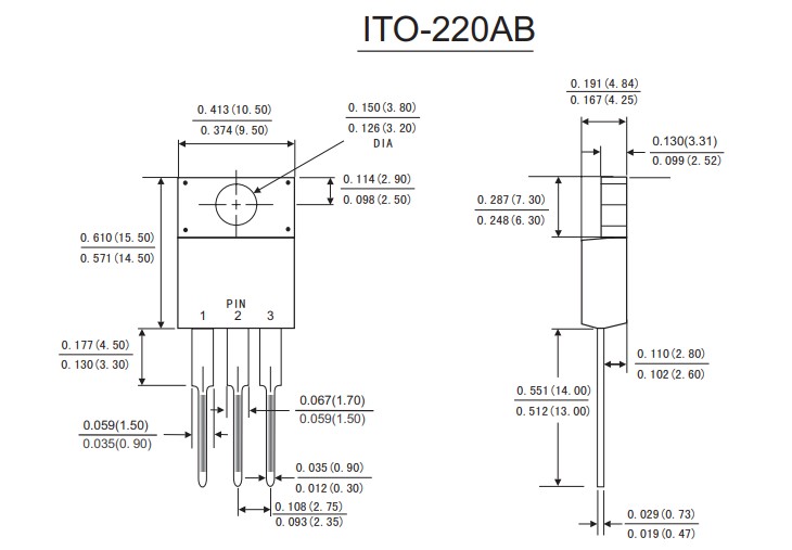 ITO-220AB封装尺寸