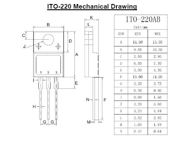 ITO-220封装尺寸