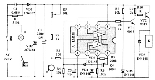 LM358制作的声控延时开关电路
