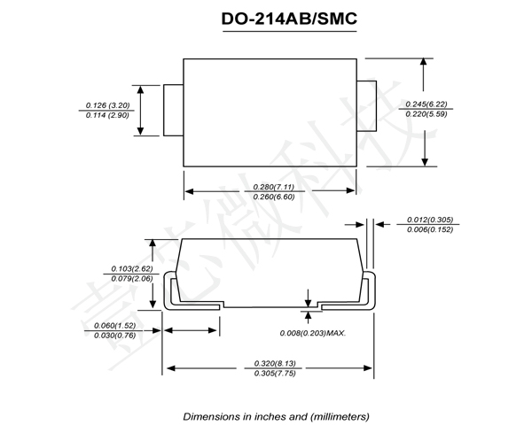1N5822 SMC封装