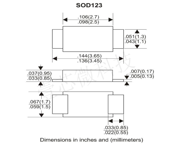 1N5822 SOD-123封装