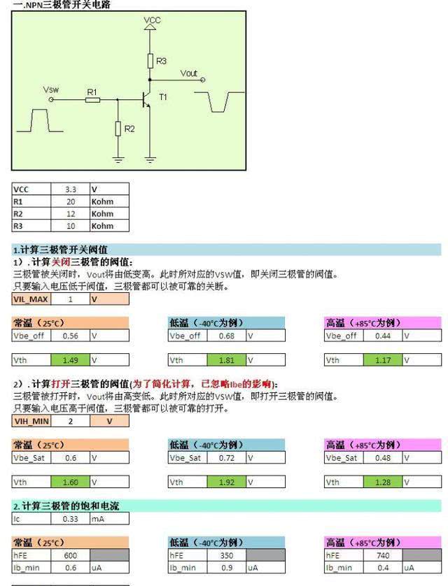 三极管开关电路