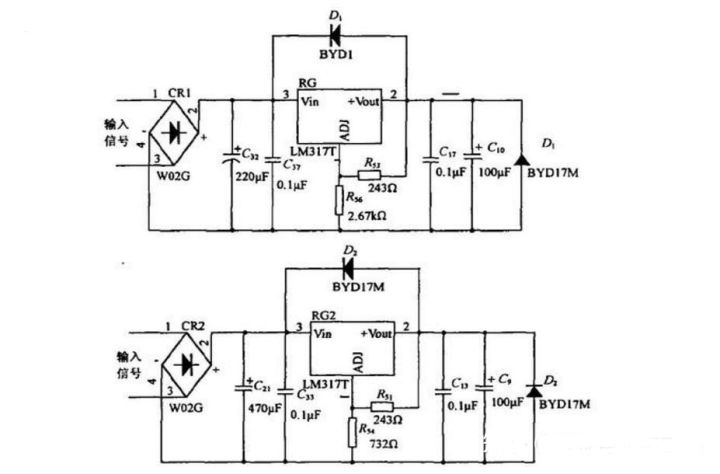 lm317可调稳压电源