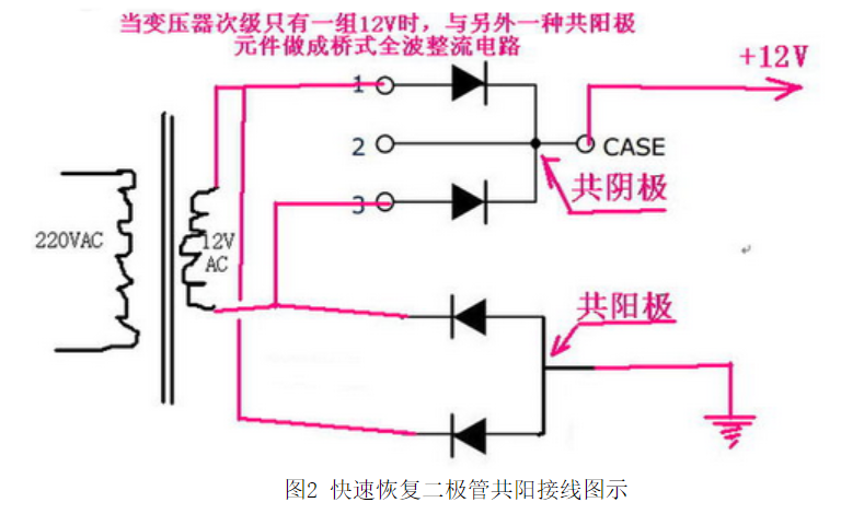 快恢复二极管接线图与共阴极接法解析