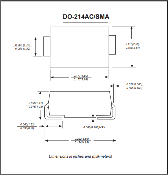 SS14,do-214AC/SMA引脚