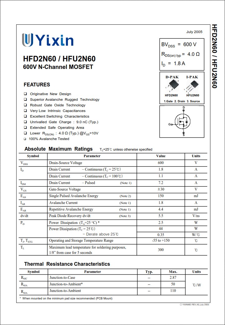 HFD2N60规格书
