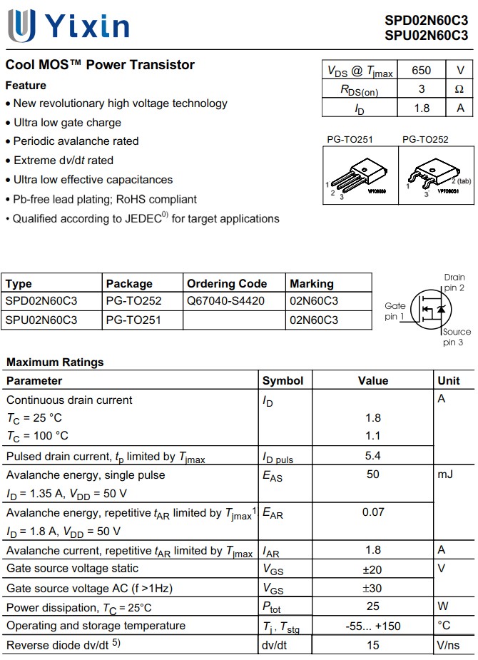 JCS4N60RB规格书