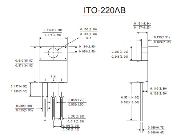 ITO-220AB封装尺寸
